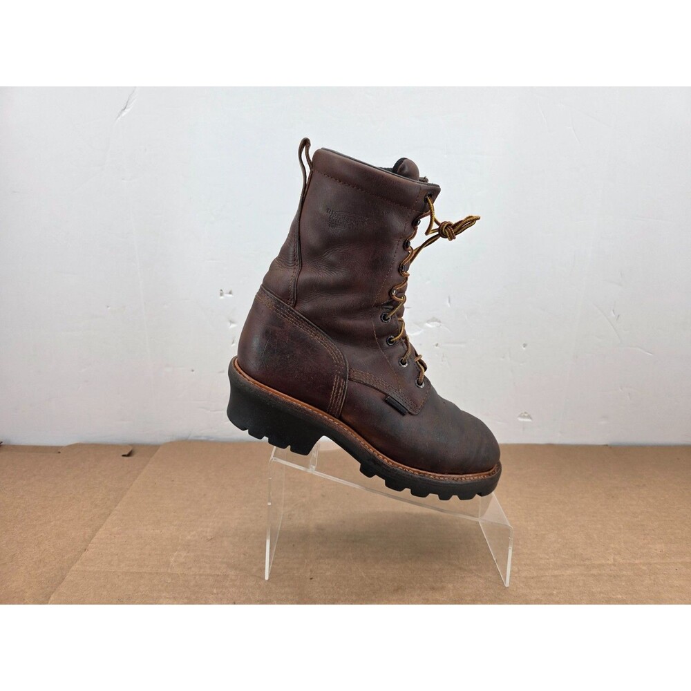 Vintage  Redwing Logger  Hiking Work Waterproof Boots Mens Brown Leather Sz 9W